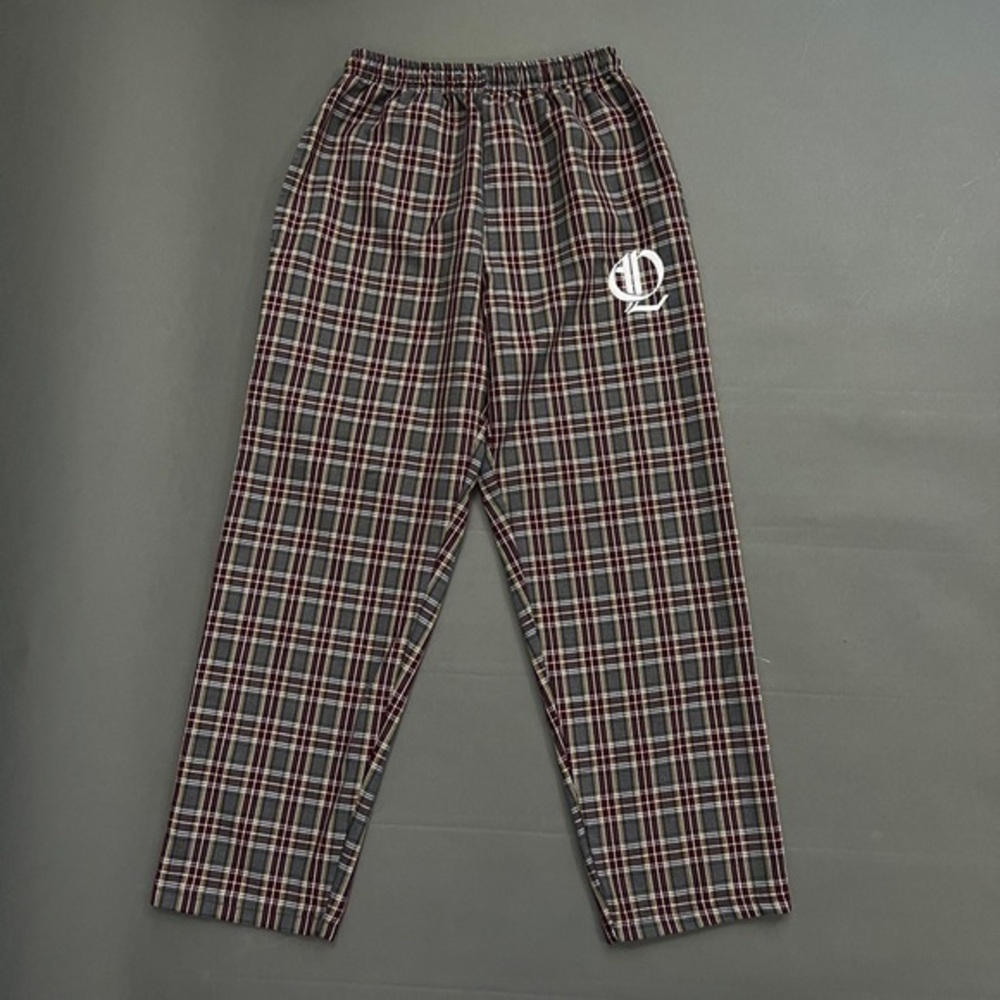 OUT LAW Designer Embroidered Tartan Pants